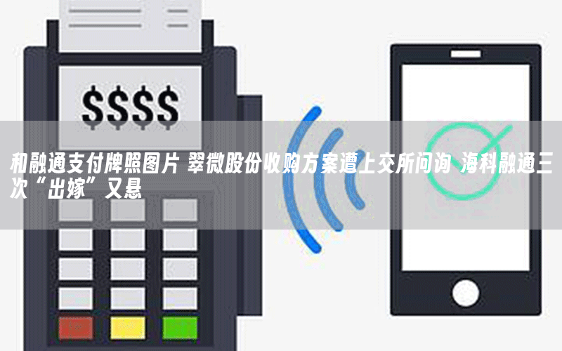 和融通支付牌照图片 翠微股份收购方案遭上交所问询 海科融通三次“出嫁”又悬