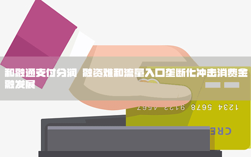 和融通支付分润 融资难和流量入口垄断化冲击消费金融发展